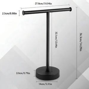 🆕 T-Bar Jewelry Stand or Hand Towel Holder, Easy Assembly; Metal